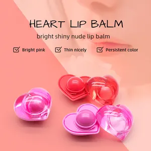 Özel OEM fabrika kaynağı güzel kalp şeklinde kozmetik dudak balsamı cazip fiyat