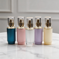 Bouteille en verre cylindrique de luxe de 30 ml et 50 ml pour fond de teint, essence, tonique, soin de la peau, avec impression personnalisée du logo, haute qualité