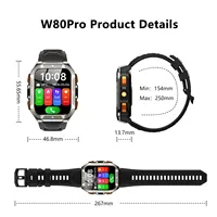 Reloj Inteligente P130 Pro Square para Hombre, con GPS, Pantalla de 1.91'', Batería de 900mAh, Resistente al Agua IP68, Caja de Aleación, Linterna y Brújula