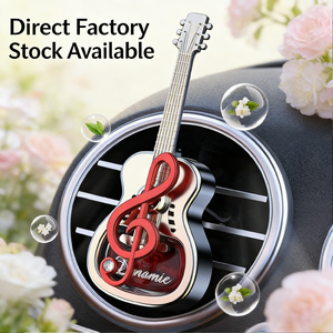 เครื่องกระจายกลิ่นหอมในรถยนต์ พลาสติก รูปทรงกีตาร์ เครื่องฟอกอากาศแบบติดช่องระบายอากาศ กลิ่นหอมธรรมชาติ ดีไซน์<span class=keywords><strong>สัญลักษณ์</strong></span>ดนตรี ไม่ใช้<span class=keywords><strong>ไฟฟ้า</strong></span> - Product Image 2