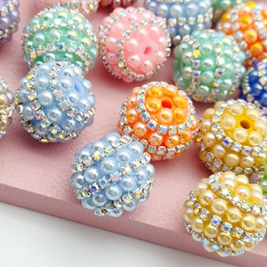 Perles en résine épaisses de haute qualité 51258 à rayures scintillantes et strass pour la fabrication de stylos, boules disco et bijoux - Product Image 5