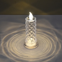 Bougies électroniques à succès : Bougies LED lumineuses en forme de rose pour Noël, lumières romantiques pour la nuit, lumières LED lumineuses d'extérieur rechargeables