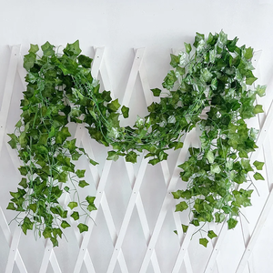 Extérieur DIY Jardin Mur Vert <span class=keywords><strong>Lierre</strong></span> <span class=keywords><strong>Feuille</strong></span> Guirlande Arbustes En Plastique pour Fête De Mariage Décor À La Maison Suspendus Escalade Vignes Artificielles - Product Image 2
