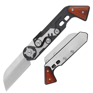 Cuchillo Wolf Warrior de Acero Inoxidable con Hoja de Punta Caída y Perilla para el Pulgar, Cuchillo Plegable de Bolsillo Compacto y Afilado, Herramienta EDC para Exteriores - Product Image 5