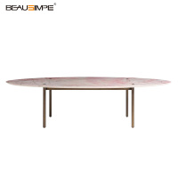 Table à manger Totu de luxe en cristal et métal, extensible, rectangulaire, pièce maîtresse élégante pour maison ou hôtel haut d