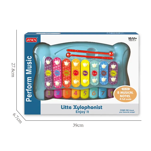 Piano educativo temprano para niños pequeños, pequeño xilófono con teclado, instrumento Musical, juguetes para niños