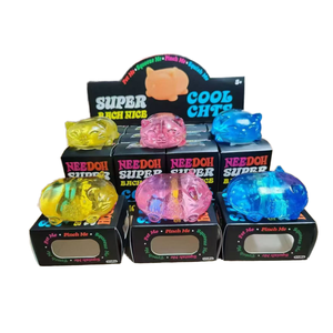 Nouvelle boîte de fin de série 'Needoh' contenant 12 boules anti-stress au sucre de malt pour chats. Jouets à presser pour bébés en forme de chat mignon en matériau TPE - Product Image 1