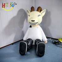 Figurines d'animaux gonflables directement de l'usine, personnage de dessin animé gonflable, mouton gonflable, chèvre gonflable pour la décoration