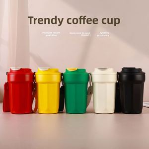 แก้วกาแฟสแตนเลส 316 ทรงแปดเหลี่ยม ดีไซน์ทันสมัย เรียบง่าย ผนังสองชั้นสุญญากาศ เก็บอุณหภูมิ พกพาสะดวก ใช้ได้ทั้งในบ้านและรถยนต์  รับสกรีนโลโก้ - Product Image 5