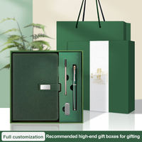 Coffret Cadeau Carnet 2026 Luxe Personnalisable avec Stylo à Bille pour Salon Professionnel, Petite Entreprise, Souvenir Premium