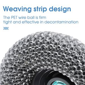 Kitchen Gadgets PET Soap Dispensing Palm <b>Scrub</b> Cleaning Brush Plastic Pot Scrubber Dish Brush With Soap Dispenser - Product Image 3