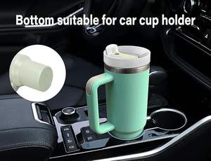 6 Pack 40 Oz Tumbler <b>with</b> Handle Bulk, Double Wall Vacuum Insulated Stainless Steel Tumbler <b>with</b> <b>Lid</b> and Straw, 40 oz cup - Product Image 2