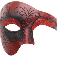 Masque de mascarade pour homme, demi-visage, classique, Halloween, en plastique écologique et respirant, style guerrier romain italien et grec ancien