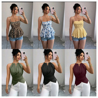Rompi Satin Berkerah V dengan Hiasan Pita, Atasan Tanpa Lengan Model Patchwork yang Modis dan Elegan, Kemeja Atasan Wanita Seksi