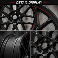 Jantes en alliage d'aluminium forgé SOTEXA, nouveau design noir mat avec rainures rouges, 18-20 pouces, 5x112/114.3, jantes tuning pour Tesla, pour Audi
