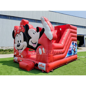 Château gonflable <span class=keywords><strong>Mickey</strong></span> pour enfants, combo commercial avec <span class=keywords><strong>toboggan</strong></span>, structure de saut gonflable pour fête - Product Image 2