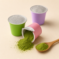 Capsules de Matcha Expresso Sans Gluten, Dosettes de Latte au Thé Vert Cérémonial, Compatibles Machines à Café Monodose