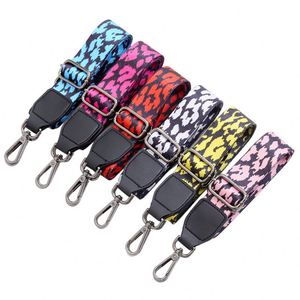 Gran oferta, <span class=keywords><strong>bolso</strong></span> cruzado con estampado de leopardo, 3,8 cm, correas de hombro de tela gruesa intercambiables ajustables, cinturón ajustable - Product Image 1