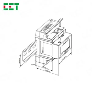 CET PMC-350-C 3-фазный 4-проводной пульт дистанционного управления онлайн EU-868MHz беспроводной счетчик энергии Lorawan с антенной