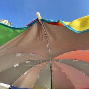 공장 고품질 파라솔 우산 우수한 디자인 파티오 우산 및 베이스 여름용 비치 우산 - Product Image 3