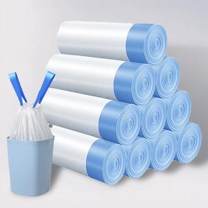 Sacs poubelles ménagers extra épais bleus et transparents avec cordon de serrage, 2 rouleaux (50*45cm) - Sélection de qualité et de prix - Product Image 2