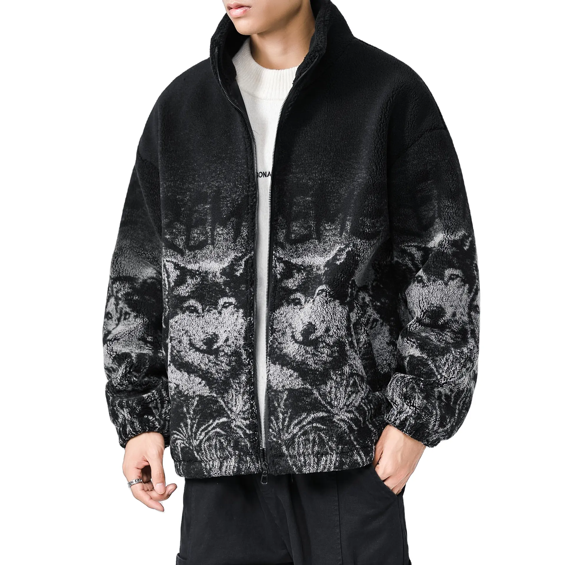 supreme wolf fleece 黒 L