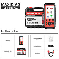 Autel Official Store MaxiDiag MD808 PRO Car OBD2 Escáner Lector DE CÓDIGO DE VEHÍCULO Sistema completo Herramienta de escaneo de diagnóstico Actualizado de MD806