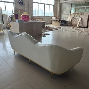 Precio de fábrica estilo moderno blanco <span class=keywords><strong>reina</strong></span> y Rey asiento de amor boda Hotel escenario sofá evento decoración banquete área de descanso - Product Image 6