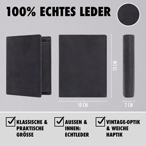 Cartera de Cuero para Hombre con Protección RFID, Monedero de Gran Capacidad con Compartimento para Monedas, Cartera Bifold de Cuero Genuino para Hombre - Product Image 4