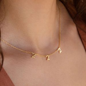 Emanco thả vận chuyển unisex hợp thời trang thép không gỉ mặt dây chuyền bạc Tên ngày biểu tượng kim cương tùy chỉnh xương đòn Chuỗi Ngọc Trai - Product Image 2