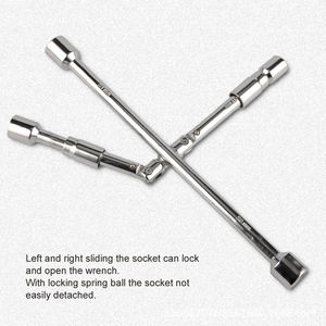 17/19/21/23mm 14 pouces 350mm universel pliant croix manchon voiture pneu clé à ergots - Product Image 6