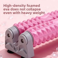 Rouleau de massage en mousse double bulle de couleur unie pour la relaxation musculaire profonde et l'amincissement des jambes