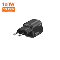 Pengisi Daya Cepat Vina Colokan EU USB-C 1 Port 100W GaN AVS dengan Persetujuan CB, Pengisi Daya Ponsel, Gadget Teknologi, Perjalanan Bisnis untuk Google Pixel