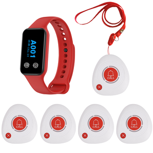 Reloj con Sistema de Llamada Inalámbrico para Cuidadores, con Botones de Llamada SOS y Cordón, para Residencias de Ancianos, Clínicas y Hospitales - Product Image 1