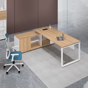 Ensemble organisateur de meubles classiques anciens Table de bureau de <span class=keywords><strong>banque</strong></span> Mobilier de bureau moderne Bureau de <span class=keywords><strong>directeur</strong></span> Table de bureau en acier avec tiroirs - Product Image 3