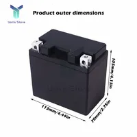 Boîtier de batterie ABS YTX5 12V5Ah pour voiture et moto, support de batterie au lithium 18650 avec étui de protection intégré