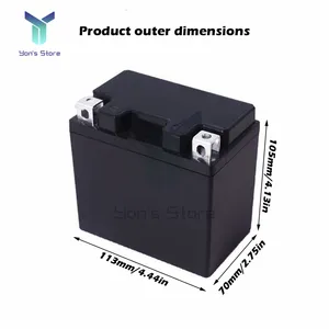 Boîtier de <span class=keywords><strong>batterie</strong></span> ABS YTX5 12V5Ah pour <span class=keywords><strong>voiture</strong></span> et moto, <span class=keywords><strong>support</strong></span> de <span class=keywords><strong>batterie</strong></span> au lithium 18650 avec étui de protection intégré - Product Image 4
