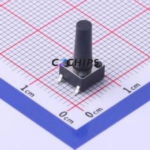 UK-B0228-G13-250 Tactile Switch SMD-4P,6x6mm Switch Single Pole Single Throw Round Button 2.5N Vertical Mount - Product Image 1