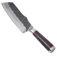 Couteau de boucher en acier à haute teneur en carbone, couteau à désosser, couteau de cuisine serbe, couteau viking forgé à la main, couteau de chef Almazan avec étui en cuir