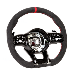 غطاء عجلة قيادة جلدي مخصص عالي الجودة لسيارات مرسيدس-بنز AMG - Product Image 3