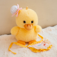 Vente directe usine : Adorable ensemble de jouets en peluche canard jaune, avec tenue de canard en peluche à habiller (lunettes, appareil photo, bavoir) pour cadeau d'anniversaire pour enfants