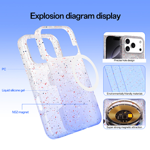 Soonleader Recyclé GRS Gradient Liquide Silicone Cas Magnétique Sans Fil Charge Téléphone Cas pour <span class=keywords><strong>iPhone</strong></span> 17 16 15 <span class=keywords><strong>14</strong></span> <span class=keywords><strong>Pro</strong></span> <span class=keywords><strong>Max</strong></span> - Product Image 4