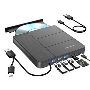 Usine Nouveau Graveur <span class=keywords><strong>Portable</strong></span> 6 en 1 Disque de <span class=keywords><strong>Lecteur</strong></span> Externe RW BD pour <span class=keywords><strong>Lecteur</strong></span> <span class=keywords><strong>DVD</strong></span> CD avec USB3.0 Emplacement pour Carte SD TF pour PC Windows <span class=keywords><strong>Ordinateur</strong></span> <span class=keywords><strong>Portable</strong></span> - Product Image 1