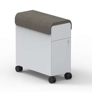 ארון תיוק מתכת רב תפקודי עם מסילות החלקה חלקות עם כרית מושב למשרד - Product Image 2