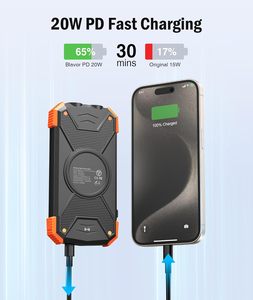 Meilleures ventes : Mini batterie externe solaire sans fil à charge rapide 10000 mAh avec écran LED et Type-C pour téléphones - Product Image 3