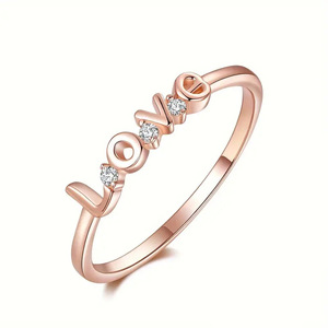 Anello con Zircone per Donne, Gioiello da Dito Minimalista ed Elegante alla Moda - Product Image 1