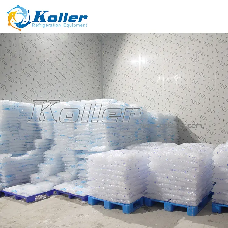 Máquina de fabricación de hielo de cilindro Koller, 1 tonelada por día, fabricación de cubos de placa de tubo de escamas industriales puras, fabricante de cubos de hielo