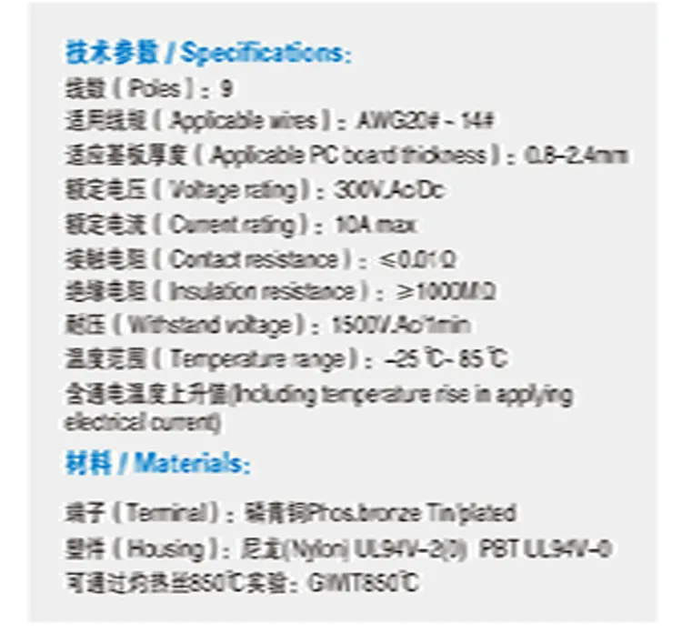 Konektor terminal elektrik konektor kabel ke papan kawat pitch 6.2mm