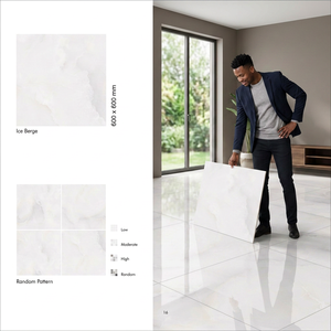 Azulejos de Porcelana Vistaar Irvin Dark Polished GVT, 600x600mm, Diseño de Mármol, Colección Cerámica - Product Image 6