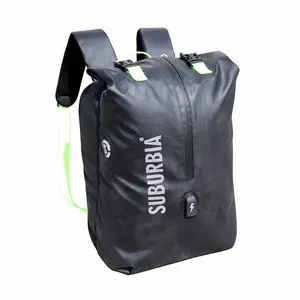 New style suburbia PVC anti theft laptop backpack bag with usb charging port